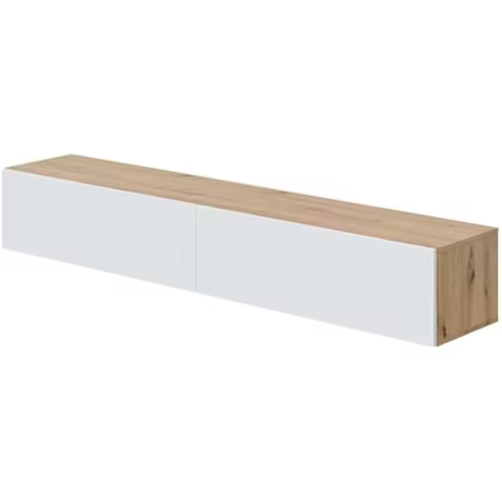Muebles TV de Comedor Kaway Color Roble Nodi y Blanco Artik 35x180x28 cm - 1