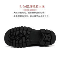 Suela gruesa de acero que aumenta los zapatos de cuero, zapatos de cabeza grande de cuero genuino para hombres - details 6