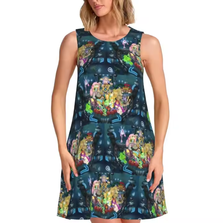 Personaliza mi vestido de playa informal de verano para mujer de my singing monster, vestido de viaje sin mangas - 1