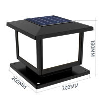 Luz de Poste Solar LED para Exteriores Luz de Punta de Montaje en Pared para Jardín Pasos Luz de Puerta de Corridor de Edificio - details 3