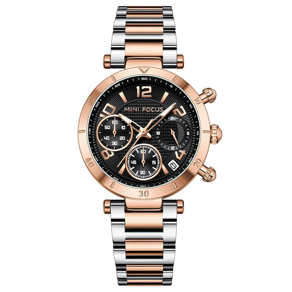 Reloj de moda inspirado en la dopamina para mujer, reloj de cuarzo luminoso, banda de acero inoxidable, resistente al agua, regalo de moda para ella