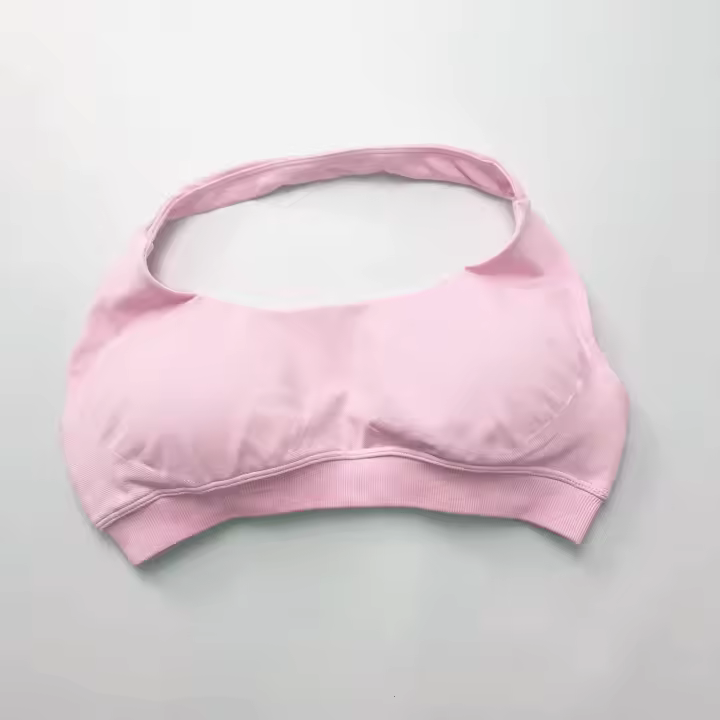 Sujetador deportivo sin costuras con cuello Halter para mujer, ropa deportiva realzadora con espalda abierta, camiseta sin mangas para gimnasio, Fitness, Yoga, entrenamiento - 1