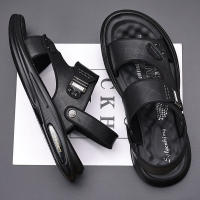 Sandalias de hombre, zapatos de playa de piel de vaca de primera capa, sandalias de cuero de moda casual para hombre, extra grandes - details 3