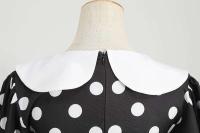 Elegante Vestido de Verano Manga Corta con Volantes Cuello Peter Pan Vintage A-e Midi Largo - details 47