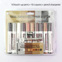 Kit de retoque de muebles, marcador Amp Füllstoff Sticks Holz Verbund Korn Farbe Reparatur Stift Kratzer Wiederherstellung, parche para rasguños, 6 uds. - details 2