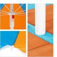 Mobiliario Infantil para jardín, Conjunto con Mesa, Dos Bancos y sombrilla, Muebles de Exterior, Madera, Multicolor - details 6