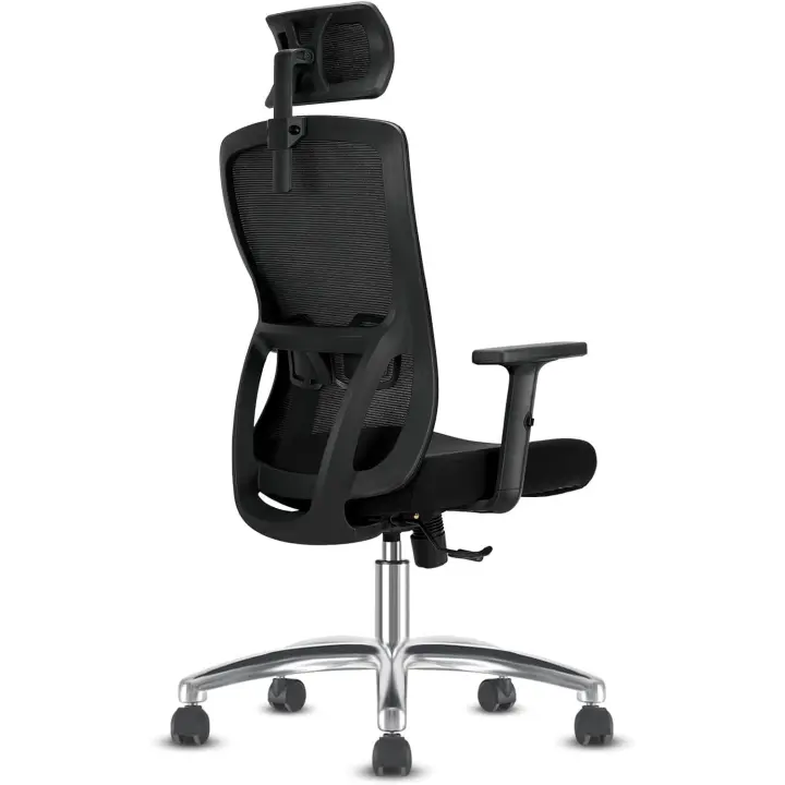 Silla de Escritorio Ergonómica Ajustable en Altura y Oscilación de 90°-120° Soporte Lumbar - 1