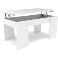 Centro elevable, Comedor o Auxiliar, Mayor Grosor y Estabilidad (Blanco Tapa Roble) - details 3