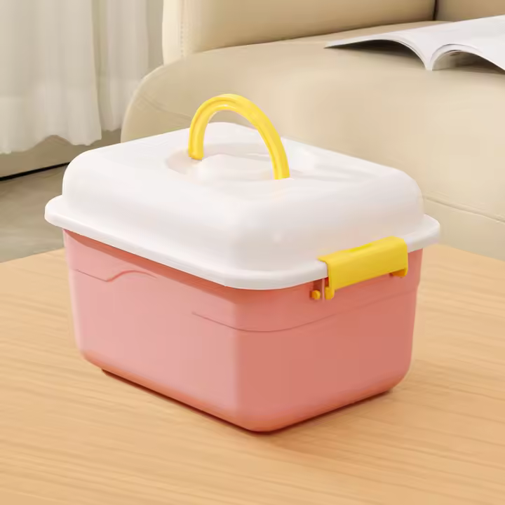 Caja de Almacenamiento de Plástico Extra Grande Caja de Almacenamiento de Juguetes de Gran Capacidad para Dormitorio - 1