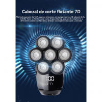 7D máquina de afeitar eléctrica calva autoservicio barbero recargable afeitadora hombres barba cabeza de afeitar - details 4