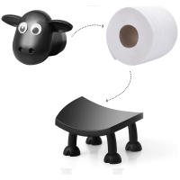 Portarrollos de baño de oveja elegante, caja de pañuelos de oveja apilable para el baño del hogar, organizador de pañuelos de animales apilable - details 5