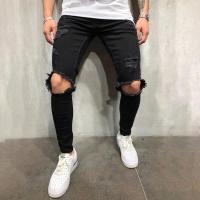 Jeans de Ajuste Delgado para Hombres Comodidad en Denim Desgastado Estilo Streetwear en Pantalones Grande y Estilo Punk Y2k - details 0