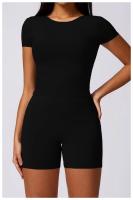 Material de nylon de los pantalones cortos flacos de la parte posterior sólida de la yoga Tre de la comodidad rápida - details 1