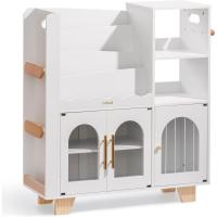 Estantería para Libros Infantiles, Color Blanco, de Madera, Varios Niveles, con Zona de Almacenamiento de Juguetes, Armario Infantil para Grandes Libros de imágenes, Muebles Infantiles - details 8