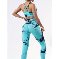 Traje deportivo Tie dye para mujer, traje deportivo de alta elasticidad, traje de yoga para correr, ropa deportiva - details 4