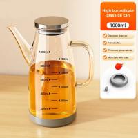Botella de aceite de cocina de gran capacidad, vertedor sin goteo a prueba de fugas, dispensador de aceite de oliva, Base de goma recargable, recipiente para vinagrera de aceite de vidrio - details 12