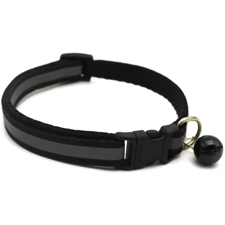 Collar Reflectante para Mascotas Nocturnas Correa Ajustable con Campana para Perros y Gatos - 1