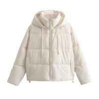 2024 estilo europeo y americano nueva ropa de mujer estilo europeo y americano algodón corto chaqueta gruesa con capucha abrigo - details 1