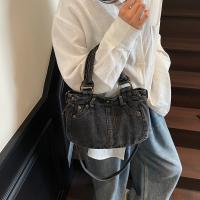 Bolso de Mano Vintage Bolso Cruzado Retro Jeans con Cierre Magnético, Correa Desmontable y Diseño de Cinturón Bolso de Almacenamiento Functional para Viajes, Trabajo, Uso Diario Bolso de Hombro Azul/Negro Duradero - details 6