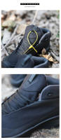 Zapatos casuales de caña alta zapatos de herramientas zapatos para caminar zapatos de senderismo al aire libre impermeable caliente suela suave antideslizante zapatos de los hombres garantía de calidad un año - details 6