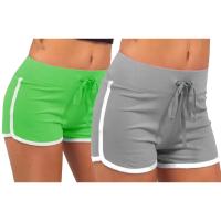 Pantalones cortos deportivos sexys estilo playero, pantalones cortos de retazos para vacaciones, pantalones cortos ajustados de cintura baja, pantalones de playa para mujer, ropa de calle de verano - details 4