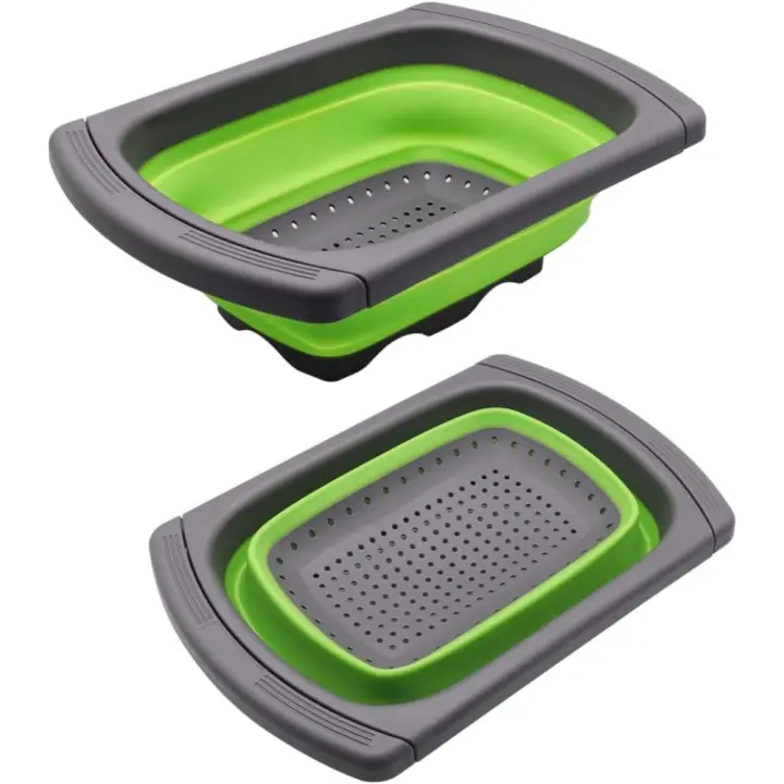 Colador Plegable de Gran Capacidad 3.8L Mangas Extensibles Colador con Estilo Ahorro de Espacio - 1