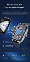 Reloj inteligente LX306, dispositivo con control del ritmo cardíaco y del oxígeno en sangre, Bluetooth, llamadas, pronóstico del tiempo, múltiples modos deportivos - details 3