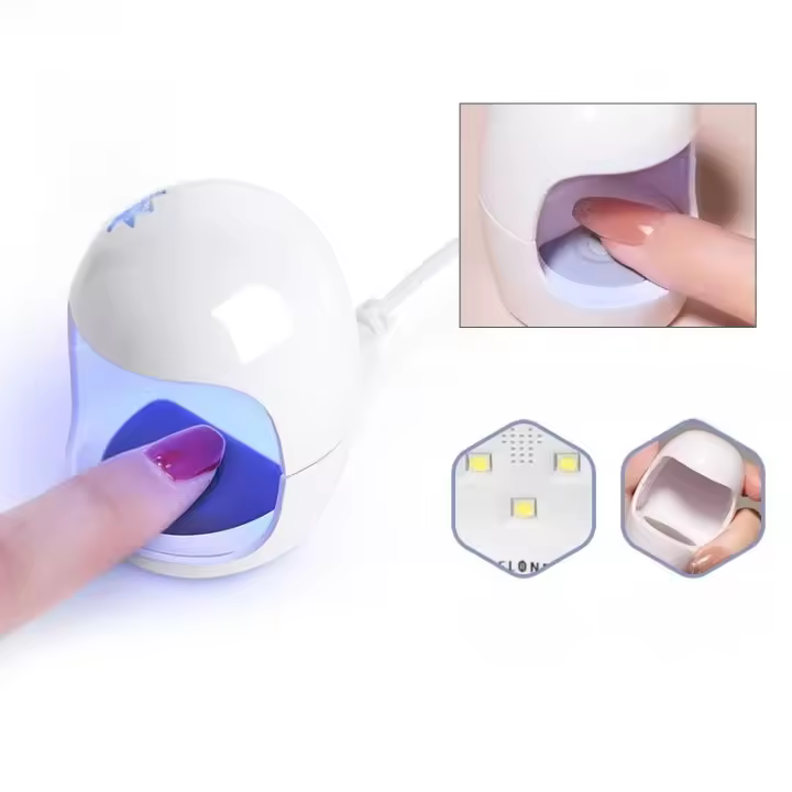 Mini secador de uñas hine de fototerapia de huevo de un solo dedo, lámpara UV en forma de 6W, 1pc - 1