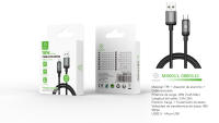 Cable USB a Micro B de 5V/3.4A 18W Cable de datos del cargador del teléfono móvil de carga rápida para teléfono Cable USB trenzado de poliéster de 16 hilos Micro de carga rápida 1M/2M/3M - details 5