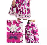 CHCH Vestido de fiesta con estampado de falda larga y camisa con mangas nuevas para mujer - details 6