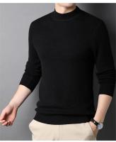 2024 nuevos suéteres de cachemira de medio cuello alto para hombres, jerseys de punto para hombres jóvenes, suéter delgado para hombres - details 0