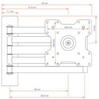 Soporte de TV de Pared XL 98,5 cm Brazo Giratorio Distancia a la Pared hasta 98,5 cm Alargar Girar - details 8