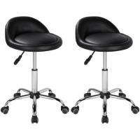 2pcs Taburetes de Salón Giratorio Ajustable en Altura Sillas con Ruedas 59-70 cm - details 0