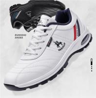 Zapato de deporte para hombre, Zapatillas de deporte para correr, de cuero, informales, color Blanco y negro - details 1