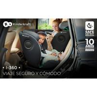 Kinderkraft I-360 Silla de coche, I-SIZE 40-150 cm, Isofix, Silla coche bebé, para niños, Ajustable