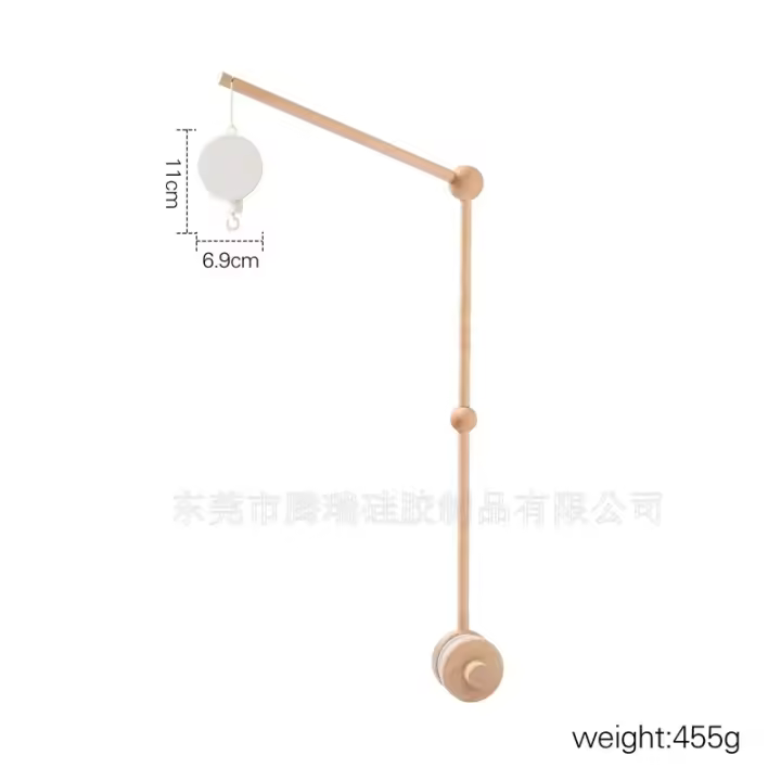 Campana de cama de estrella de cielo completo de estilo nórdico, campana mecedora de madera, colgante para habitación de bebé - 1