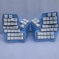 Teclado Dividido Vertical Personalizado 3D 2.4G Monomodo Clavert Kit de Teclado Hot-swap ZMK Teclado Mecánico MX Switch Accesorios Para Juegos Ergonomía Azul Teclado Gamer - details 0