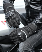 Guantes cálidos de fibra de carbono para motocicleta, impermeables, a prueba de viento, de cuero, reflectantes, para Invierno - details 12