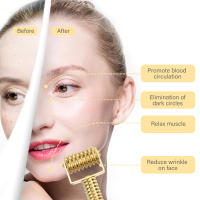 Beauty Derma-Rodillo profesional para el crecimiento del cabello y la barba, rodillo de masaje con microagujas de Metal dorado para hombres y mujeres - details 1