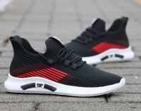 Zapatillas de deporte de malla transpirable para hombre - Suela de goma antideslizante ligera, comodidad para todas las estaciones para gimnasio, correr y uso casual - Accents blancos y negros, zapatos de gimnasio, diseño deportivo elegante, plantilla de - details 5