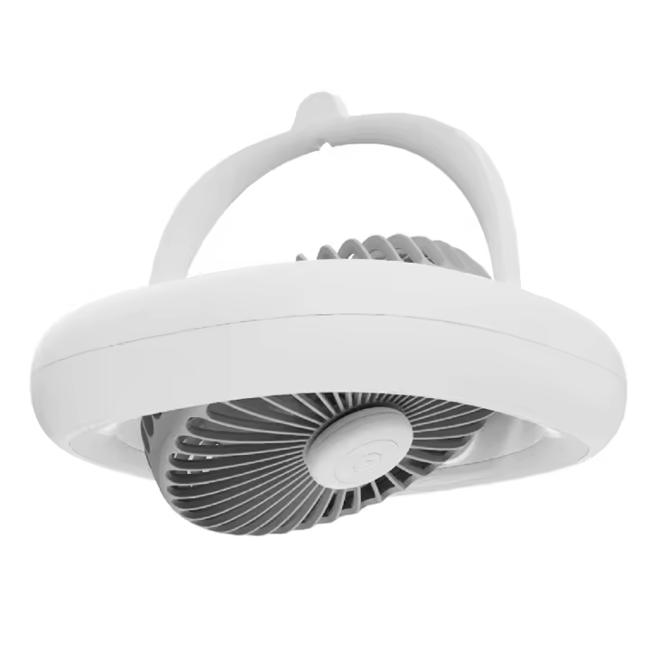 Ventilador de techo Control remoto Ventilador oscilante 7 pulgadas 4000mah 4 engranajes y luz cálida Lámpara LED Escritorio USB Ventilador de techo - 1