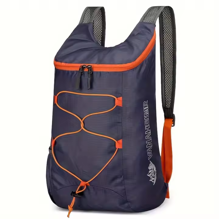 Mochila Viking Nártior Azul y Naranja para Senderismo - Correa Ajustable, Diseño de Múltiples Bolsillos, Plegable y Portátil, Ideal para Acampar y Excursiones de Día, Equipo de Acampada |   Mochila con Correa Ajustable |   Cremalleras Duraderas - 1