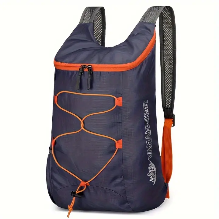 Mochila Viking Nártior Azul y Naranja para Senderismo - Correa Ajustable, Diseño de Múltiples Bolsillos, Plegable y Portátil, Ideal para Acampar y Excursiones de Día, Equipo de Acampada |   Mochila con Correa Ajustable |   Cremalleras Duraderas - 1
