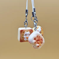 Llaveros de Pan de Gato Estilo Japonés Set de 3 Encanto de Teléfono Kawaii para Bolsos - details 6