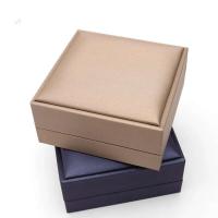 Caja de conjunto de joyería de tres piezas con solapa en ángulo recto de PU de cuero cepillado - details 3