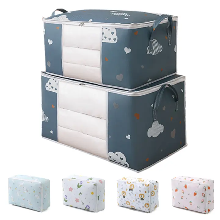 Bolsa de almacenamiento de edredón armario almohada ropa de invierno titular caja de juguetes apilable - 1
