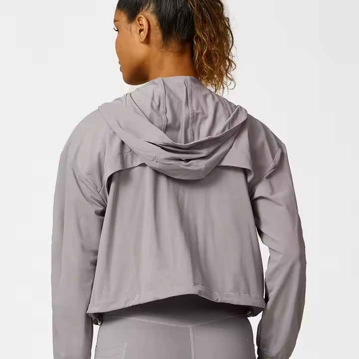 Chaqueta para correr con cremallera para deportes al aire libre, comodidad holgada para mujer - 1