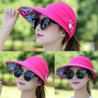 Moda para mujer señoras vacaciones de verano ala ancha sombrero para el sol plegable Anti-UV gorras con visera de playa sombreros casuales - details 4