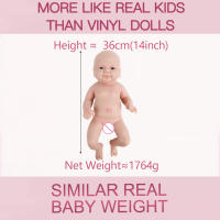 IVITA-Muñeca Reborn de silicona con chupete magnético para niños, juguete realista con ropa, 36cm, 1,76 kg - details 4