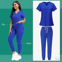Uniformes médicos multicolores, conjunto de batas quirúrgicas para enfermeras de hospital, accesorios para enfermeras unisex, ropa de trabajo para salón de belleza y clínica dental. - details 8